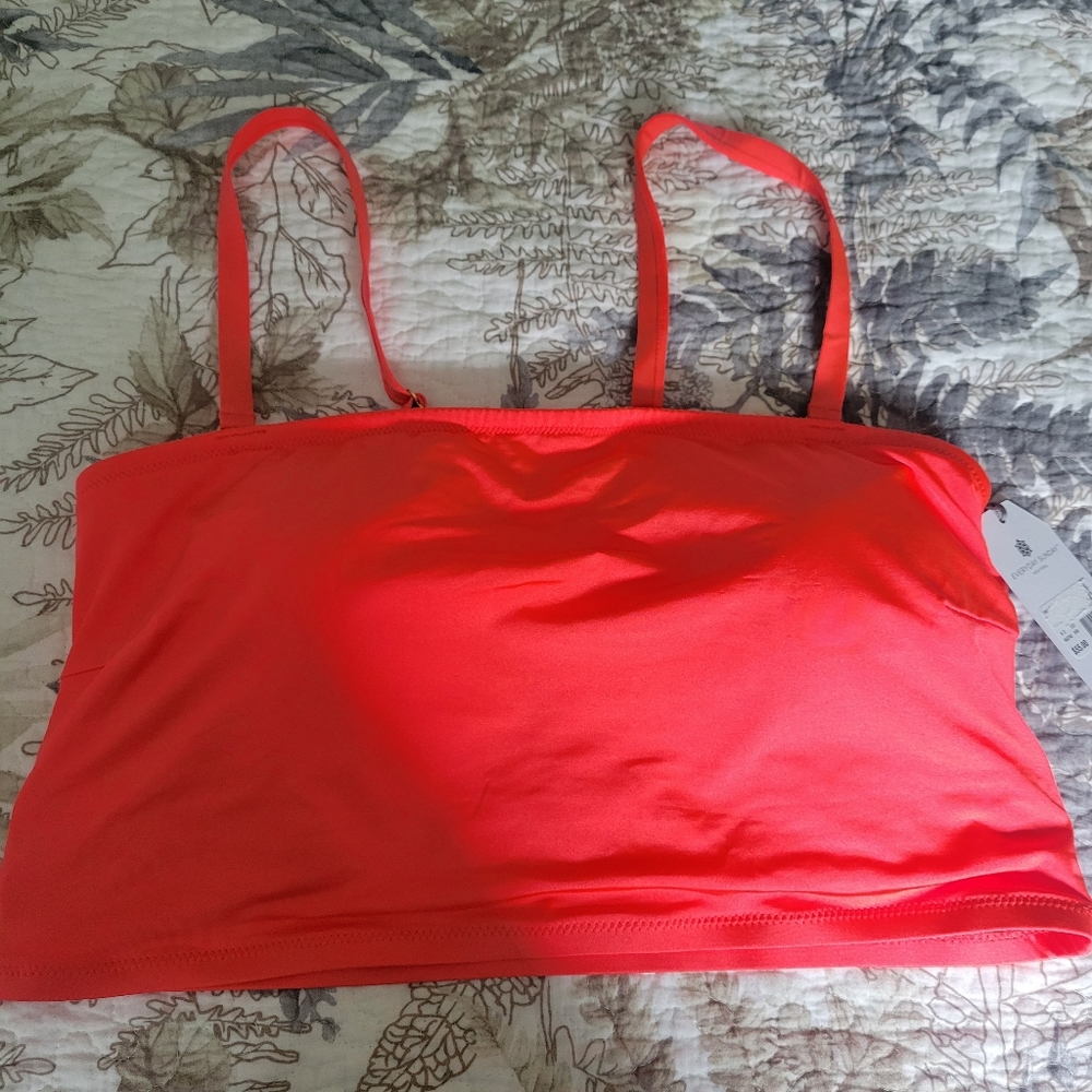 Coral bandeau swim top 2x